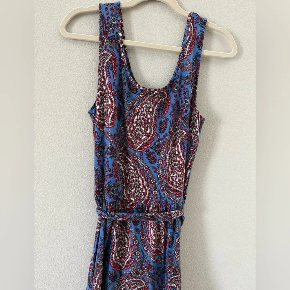 Spring Dress Talbots Blue and Pink Paisley Maxi Dress - Picture 7 of 9